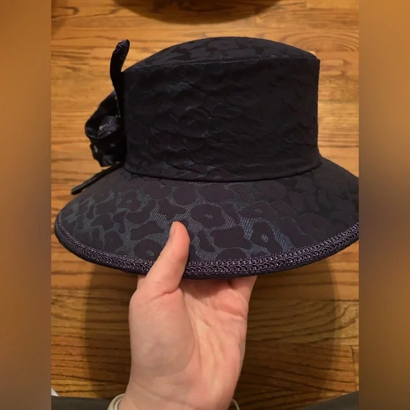 Davianna Purple/Blue Animal/Cheetah/Leopard Fancy Church Hat  display picture 2